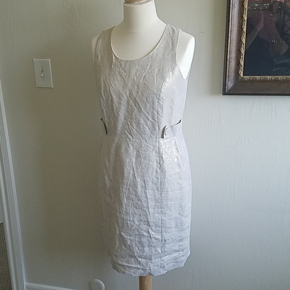 La Redoute Gold Shimmer Dress 10 NWOT